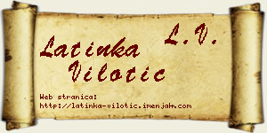 Latinka Vilotić vizit kartica